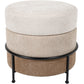 Mariola B Pouf Brown-Beige – H45 × Ø48 cm