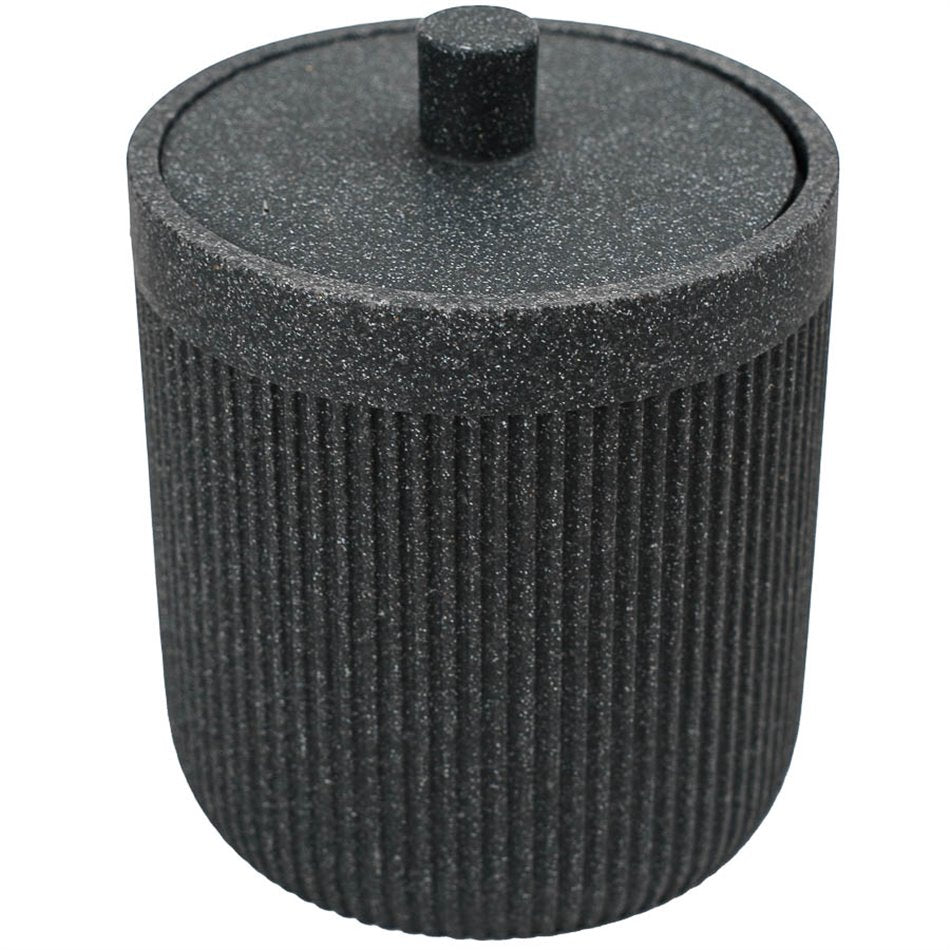 Cotton pad holder ARDOISE ONYX, H12cm, D9,9cm