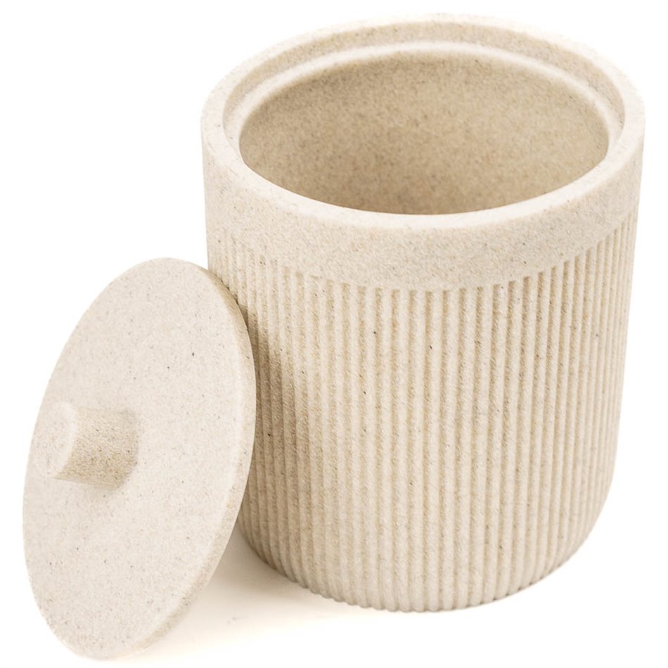 COTTON POT LIN ONYX, H12cm, D9,9cm