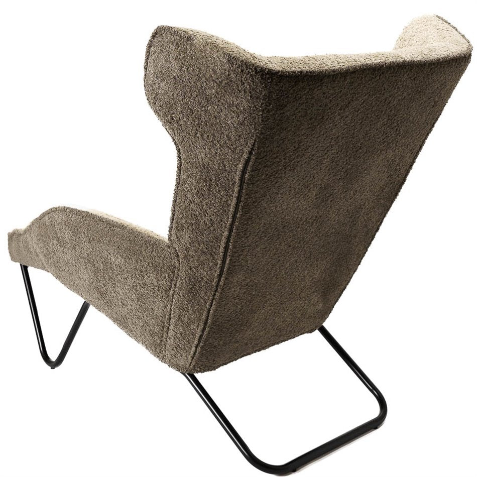 Armchair Dandy SK, taupe/brown, H91x125x75cm, seat height 40cm