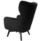 Armchair Dunkel, velvet, black, H103x78x80cm, seat height 50cm