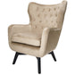 Armchair Dunkel, velvet, taupe, H103x78x80cm, seat height 50cm