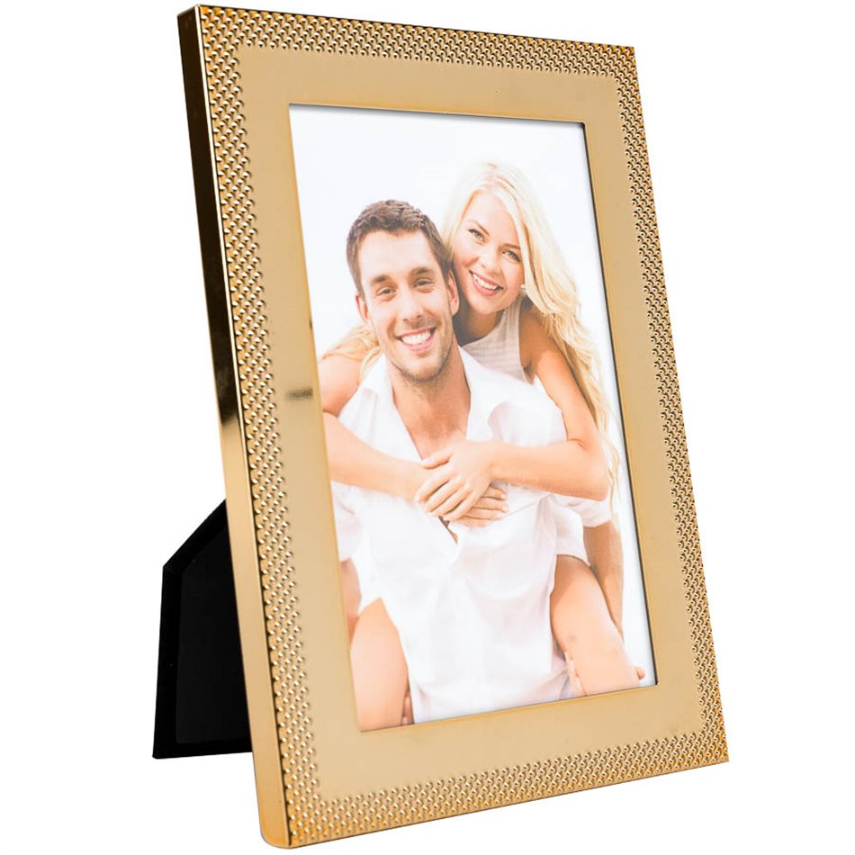 Photo frame Mallo GL, gold color, steel, 10x15cm