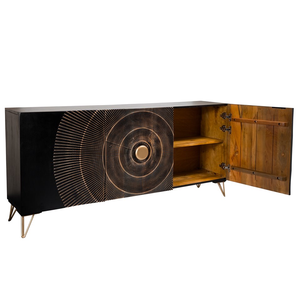 Sideboard Bailey 3D, mango wood, H75x38x160cm