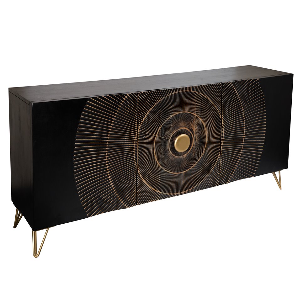 Sideboard Bailey 3D, mango wood, H75x38x160cm