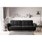Eliso Extendable Sofa Bed – Black Flores 10, 3-Seater with Storage