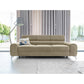 Modern Extendable Sofa Bed, Velvet Upholstery, Light Brown – Elaurence