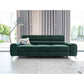Elaurence Extendable Velvet Sofa Bed – Green Nube 35, 3-Seater