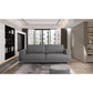 Ellise Extendable Sofa Bed Gray Flores 4, Modern 4-Seater with Storage