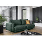 Ellise Extendable Velvet Sofa Bed – Green Lukso 35, Modern 4-Seater with Storage
