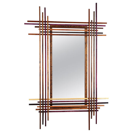 Fragments Mirror – Brazilian Solid Wood, Handcrafted from Reclaimed Timber