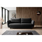 Elsilva Extendable Sofa Bed – Black Flores 10, Modern 4-Seater with Storage