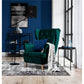 Armchair Elaros, Monolith 37, velvet, green, H103x85x90cm