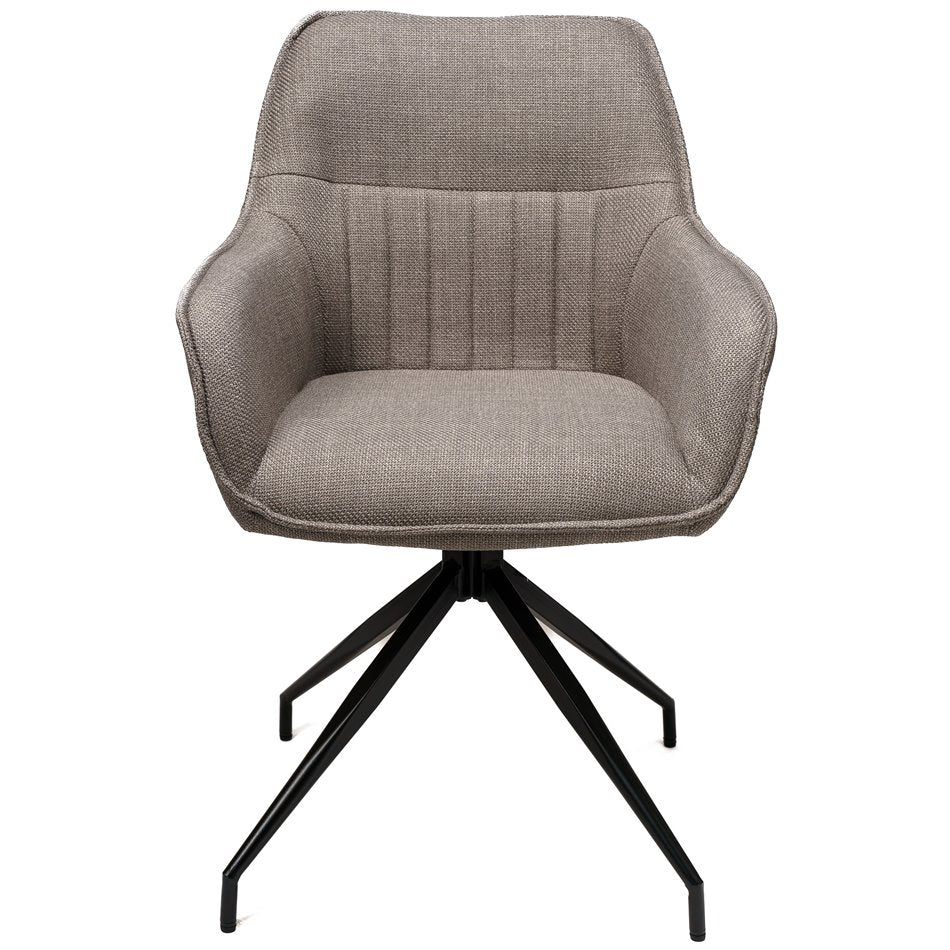 Armchair Tamarino, grey, swivelling 180 degrees, H88x59x58cm, seat height 49cm