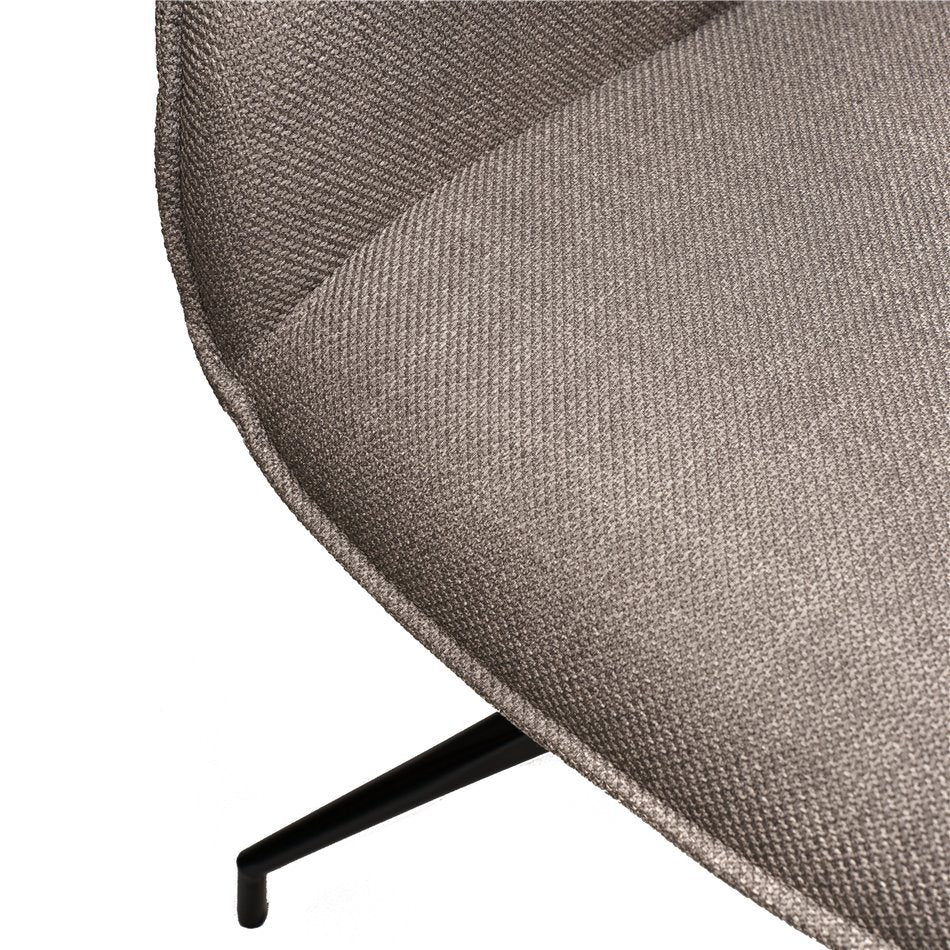 Armchair Tamarino, grey, swivelling 180 degrees, H88x59x58cm, seat height 49cm
