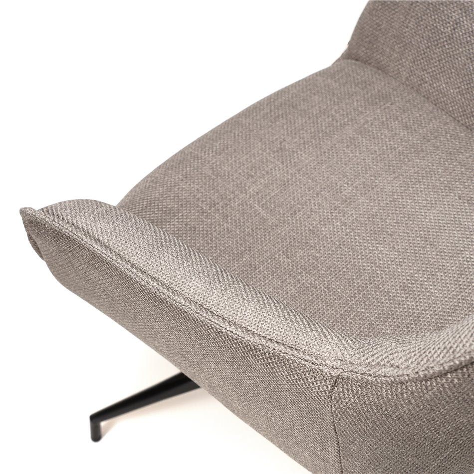 Armchair Tamarino, grey, swivelling 180 degrees, H88x59x58cm, seat height 49cm
