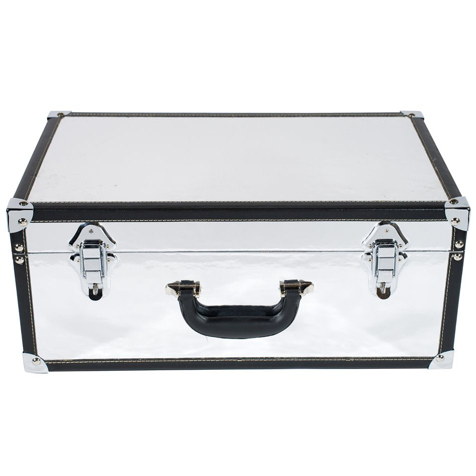 Wooden box Maella M, silver color, H23x40x16cm