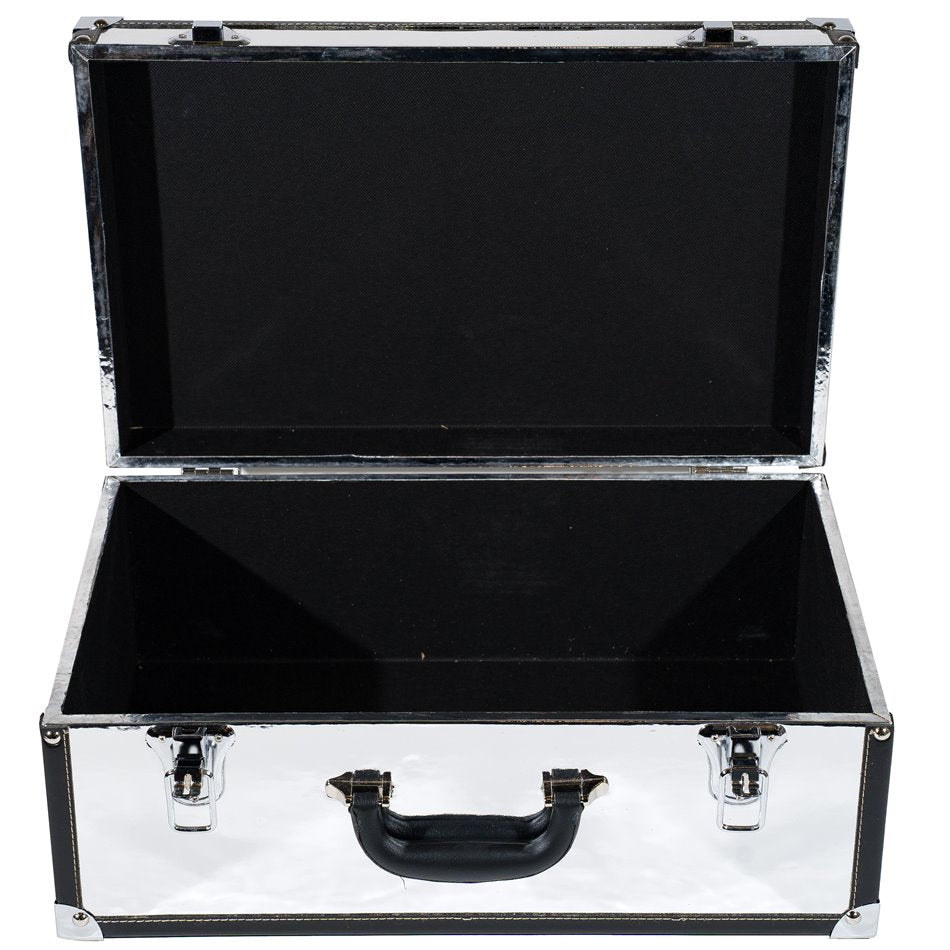 Wooden box Maella M, silver color, H23x40x16cm