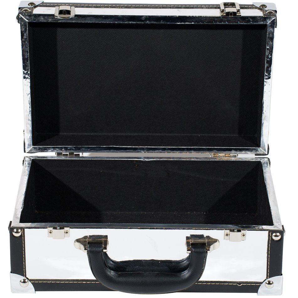 Wooden box Maella S, silver color, H18x30x12cm