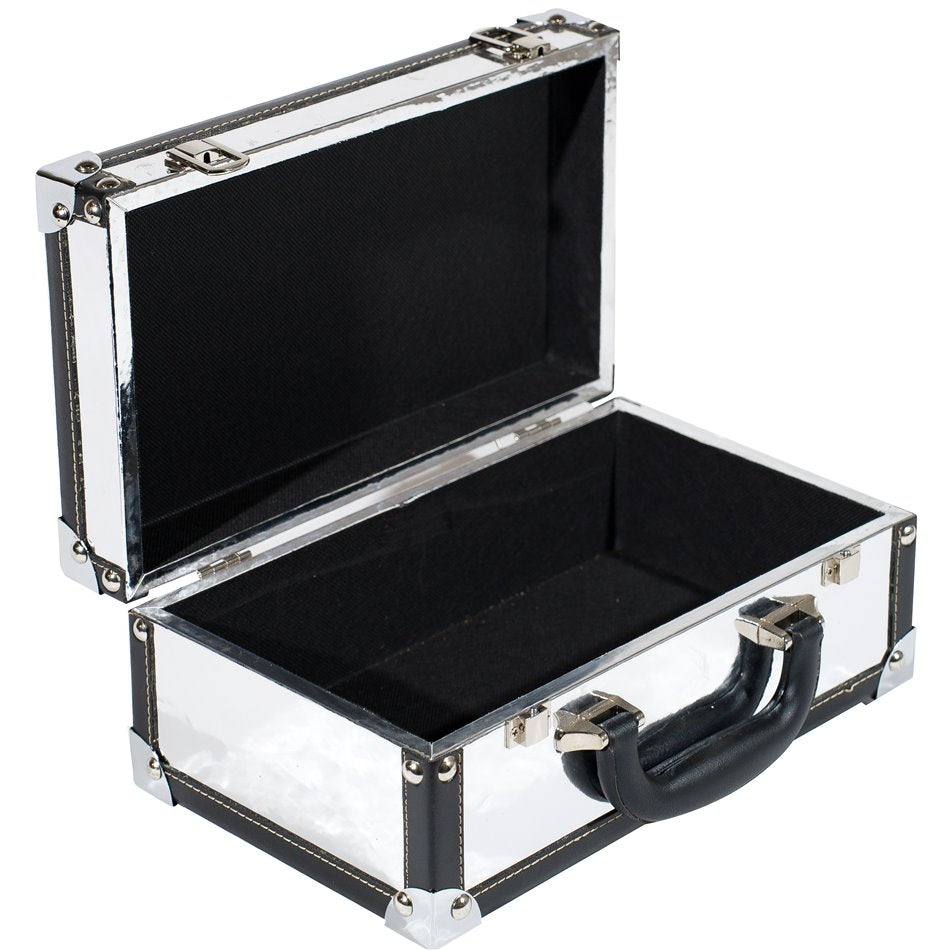 Wooden box Maella S, silver color, H18x30x12cm