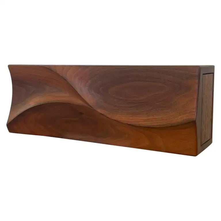 Винтидж декоративно подписано дърворезбовано произведение на художествена галерия за стена