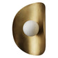 MONTERA Wall Sconce or Flushmount , biomorphic Brass & Glass