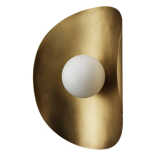 MONTERA Wall Sconce or Flushmount , biomorphic Brass & Glass