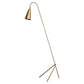 Natural Brass Contemporary-Modern Floor Lamp Handcrafted in Italy