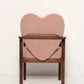Heart Dining Chair in Pink Bouclé by Vintola Studio — Handmade in Poland