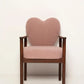 Heart Dining Chair in Pink Bouclé by Vintola Studio — Handmade in Poland