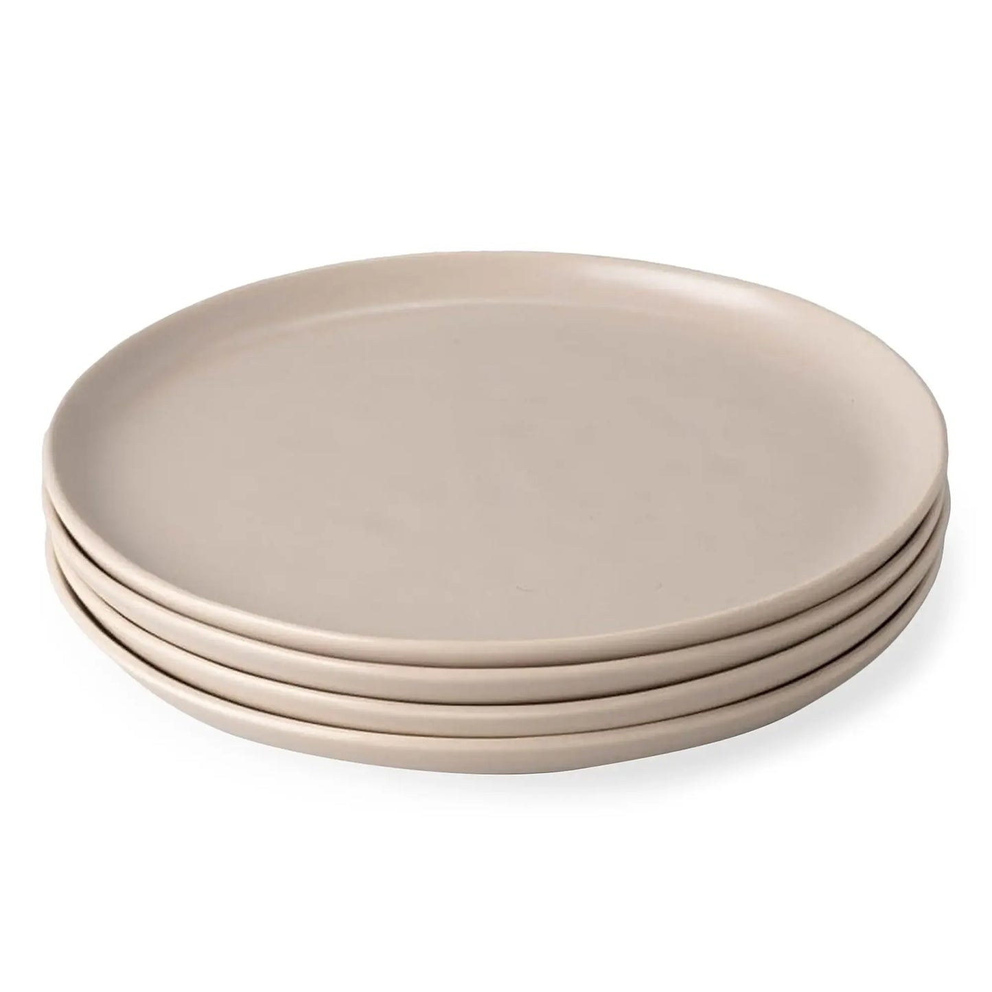 Dove Gray Stoneware Salad Plates — Set of 4
