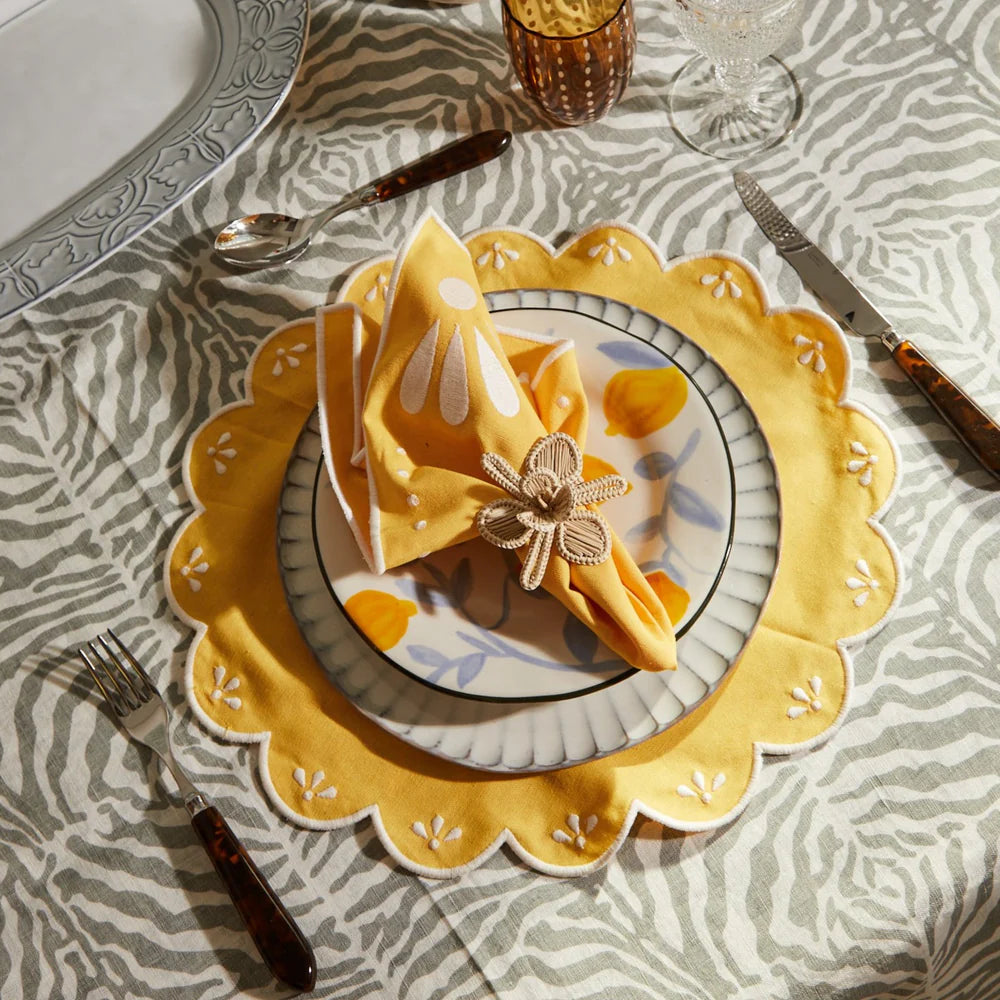 Grey Zebra Striped Linen Tablecloth – 150 x 300 cm