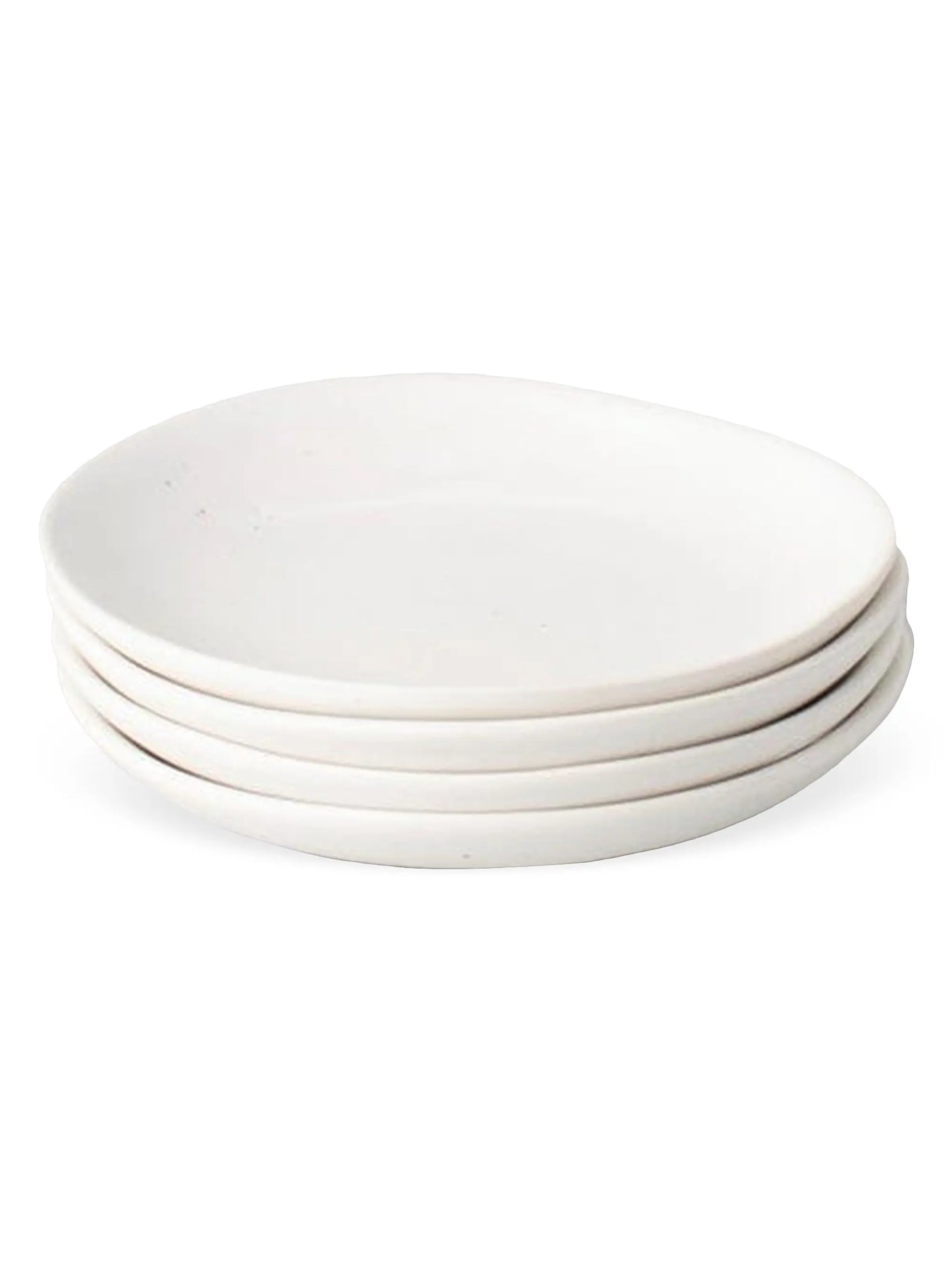 Speckled White Mini Stoneware Plates – Set of 4 (10.2 cm)