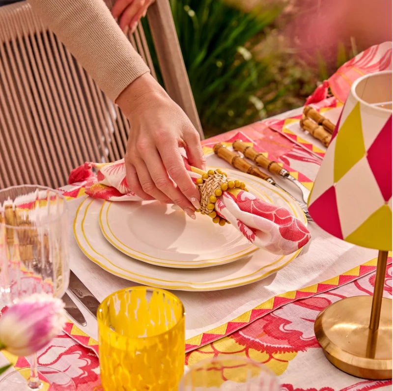 Island Hue Carnival Print Linen Tablecloth – 150 x 300 cm