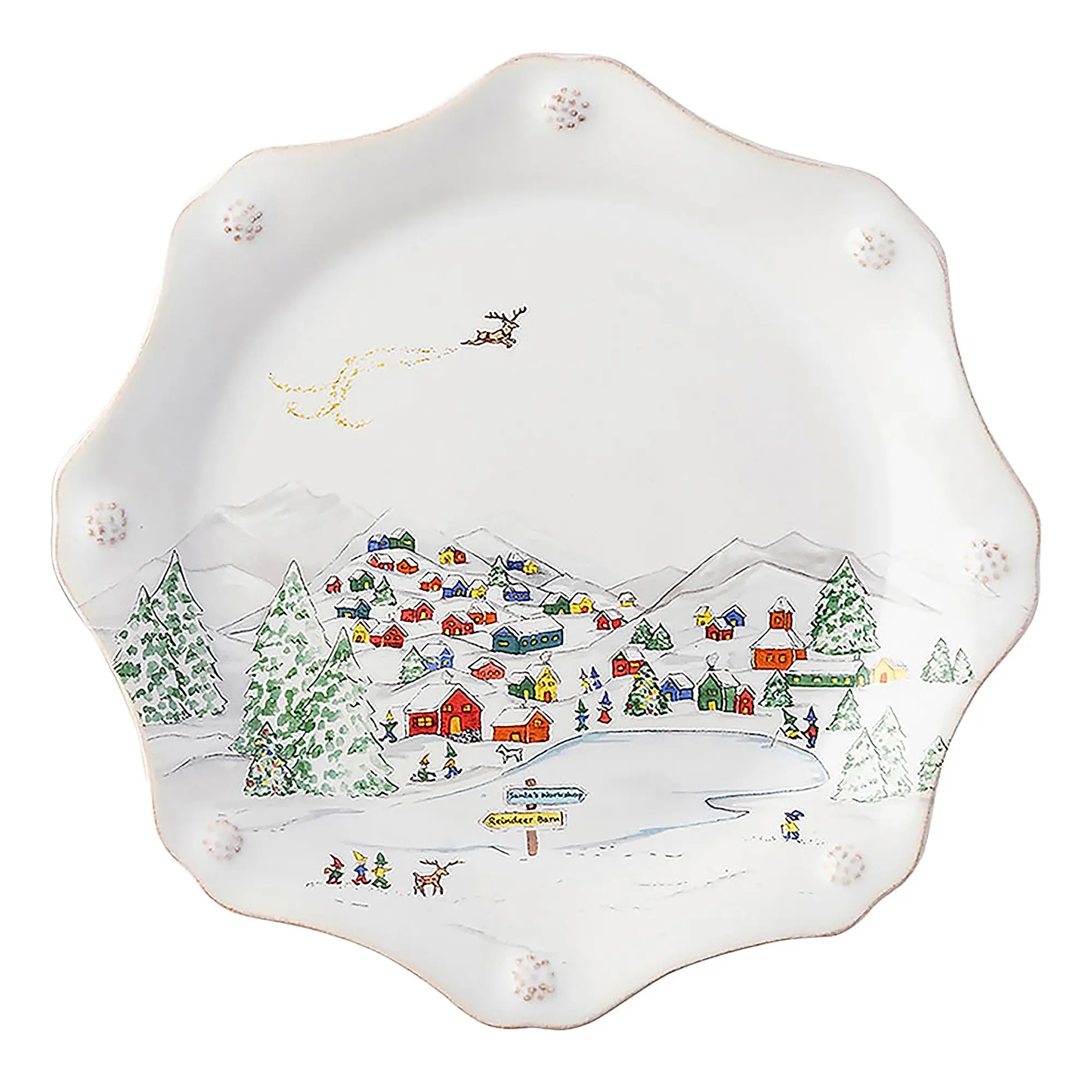 Juliska Berry & Thread “North Pole” 16-Piece Fine China Dinnerware Set