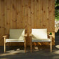 Outdoor Pelagus Lounge Chair in FSC Teak and Weatherproof Sling Fabric