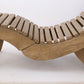 Wooden lounge chair on a white background