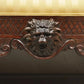 Antique American Empire Figural Carved Mahogany Recamier Gold Chaise Lounge Sofa