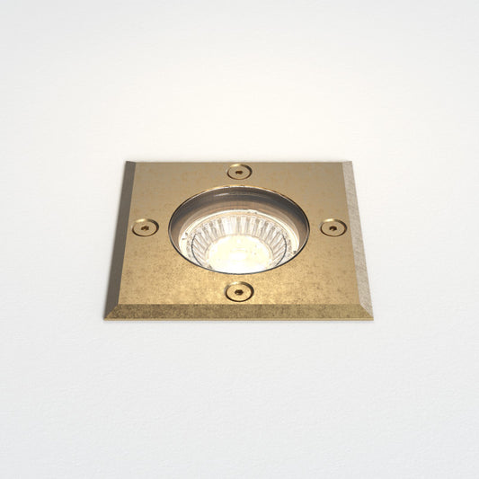 Square Ground Light – Gramos (Solid Brass)