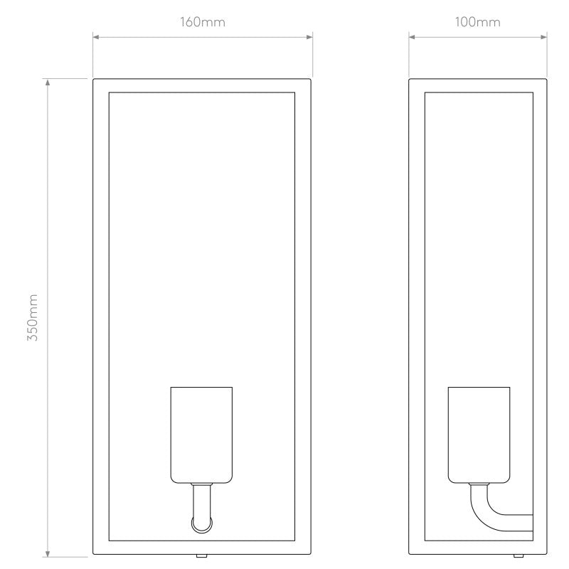 Outdoor Wall Light with PIR Sensor – Messina (Textured Black)