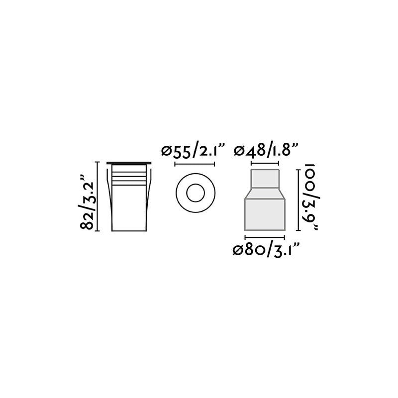 Recessed Ground LED Light – Crosby (Satin Stainless Steel)