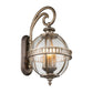 3-Light Lantern Outdoor Wall Light – Burnished Bronze Halleron