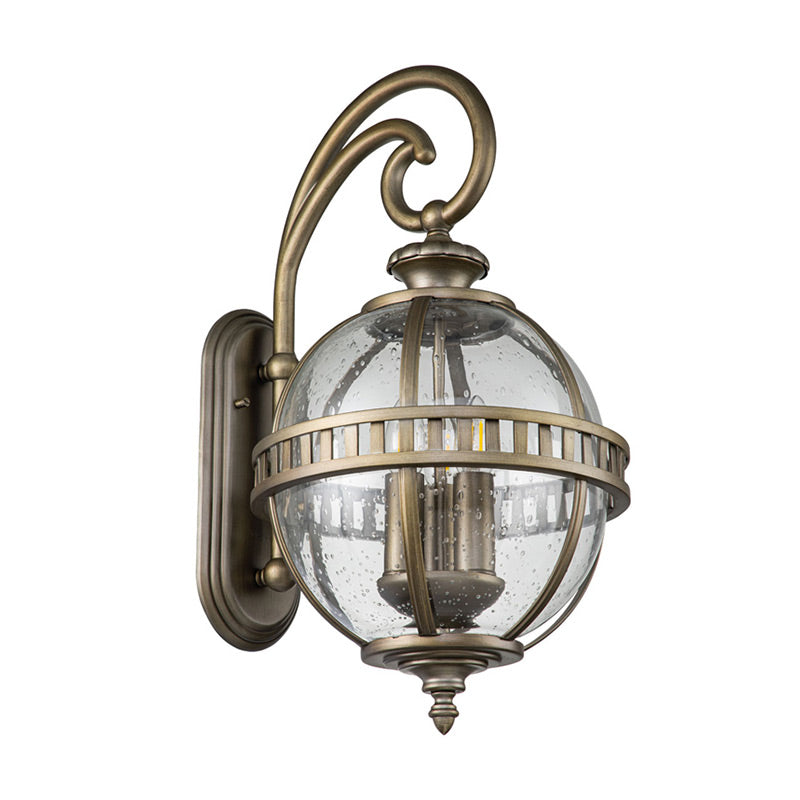 3-Light Lantern Outdoor Wall Light – Burnished Bronze Halleron