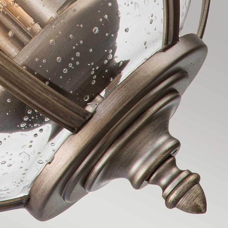 3-Light Lantern Outdoor Wall Light – Burnished Bronze Halleron