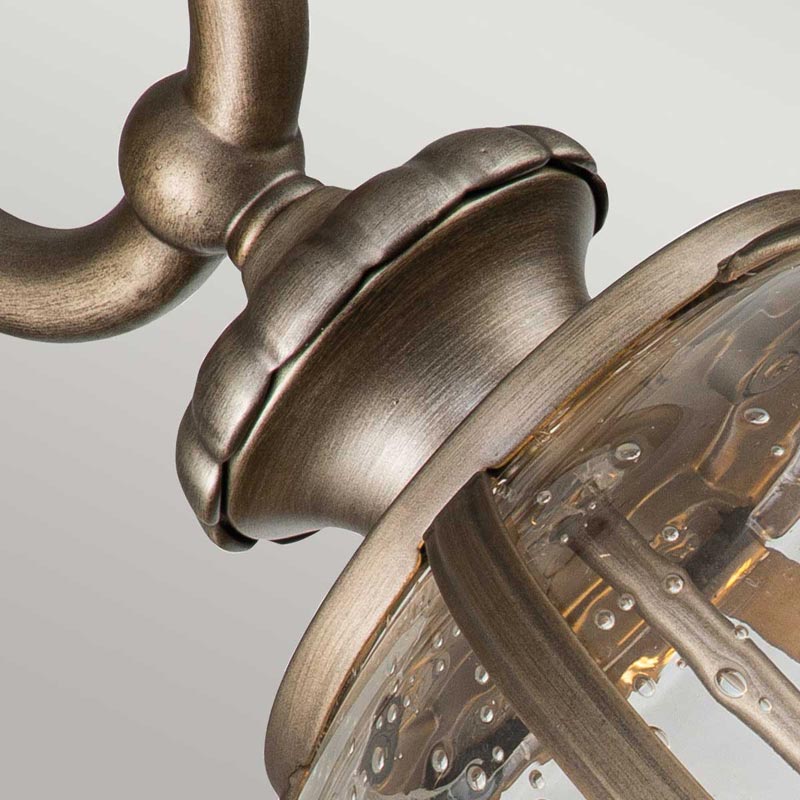 3-Light Lantern Outdoor Wall Light – Burnished Bronze Halleron