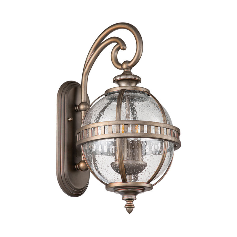 2-Light Exterior Lantern Wall Light – Burnished Bronze Halleron