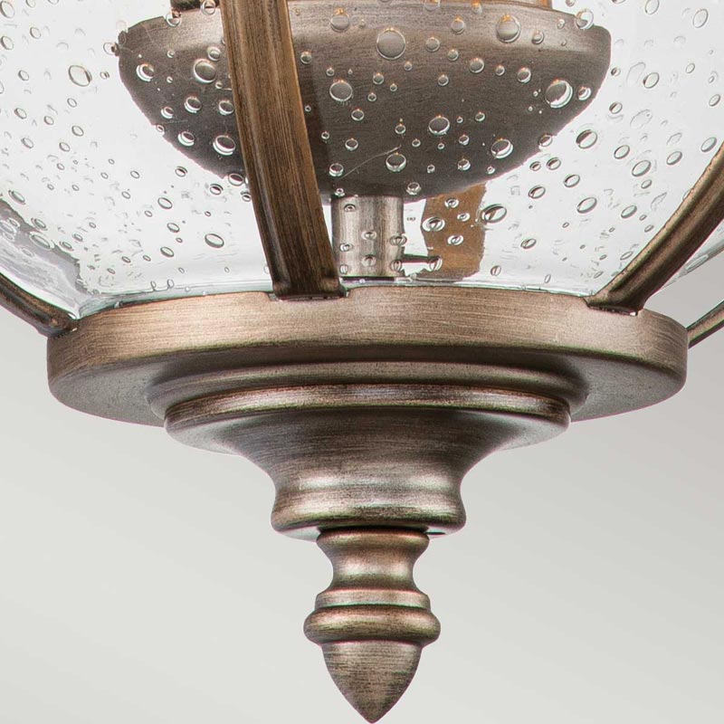 2-Light Exterior Lantern Wall Light – Burnished Bronze Halleron