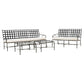 Sofa Settee Set with Ottomans