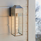 Modern Lantern-Style Outdoor Wall Light in Brushed Silver Finish