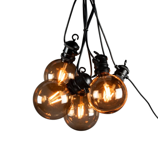 Konstsmide 4.5M Amber LED Glass Festoon Lights – 10 Lights